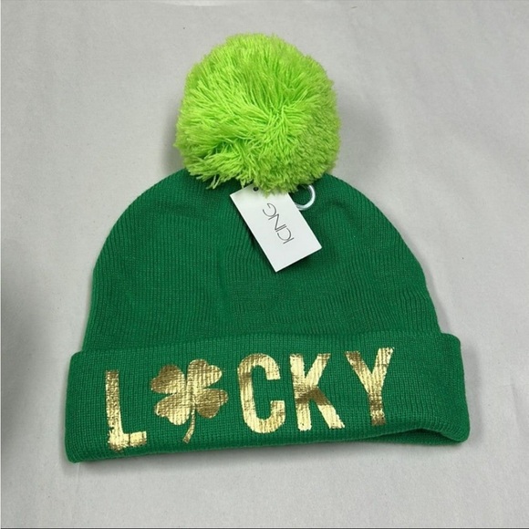 2 Beanies Be Warm On St Patrick's Day. Claire's Claire’s/Icing LUCKY Beanies. - Picture 4 of 15